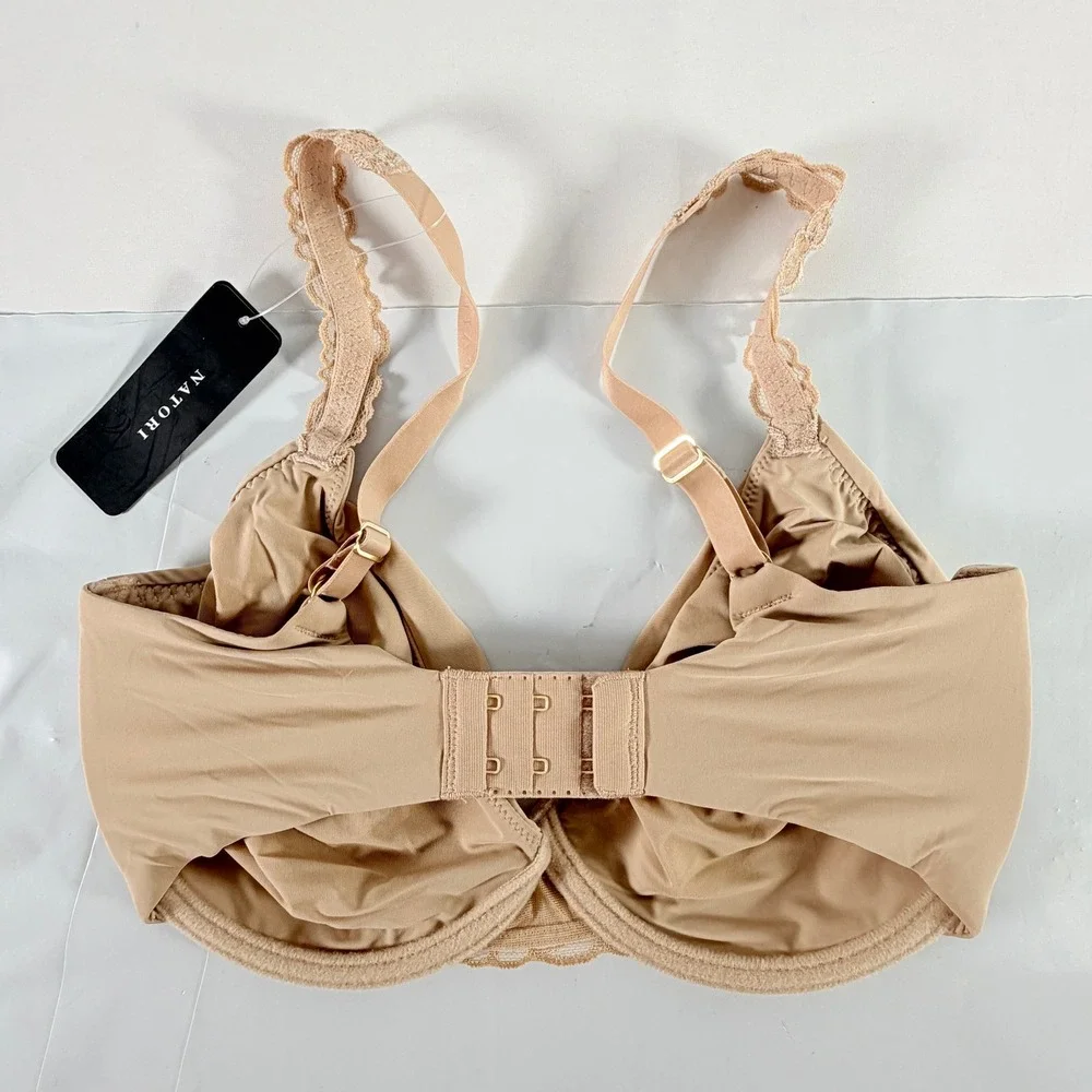 Natori Pure Luxe Full Fit Contour Underwire Bra Café Beige 30G New